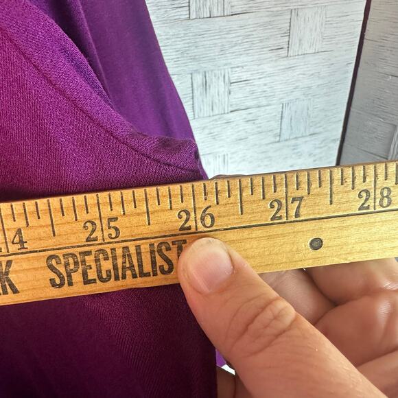 Lane Bryant 3/4 sleeve T-shirt purple romantic whimsygoth normcore plus size - Picture 10 of 11